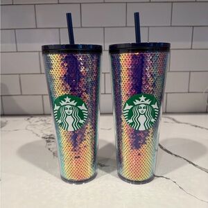 Starbucks Multicolor Sequin Tumblers